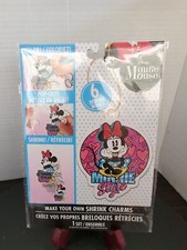 Disney MINNIE MOUSE Shrink Charms Craft Kit, 6 Designs, NIB