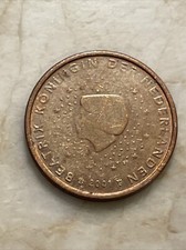 2001 NETHERLANDS 2 EURO CENTS - QUEEN BEATRIX - DER NEDERLANDEN 2 C TA110*