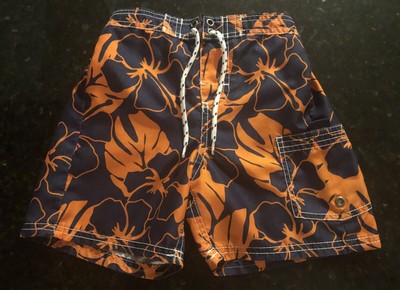 hawaiian print swim trunks