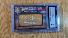 BARACK OBAMA 2009 Topps Unique Presidential Plates Bat Barrel PP44
