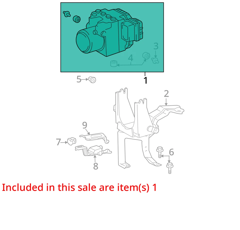Módulo de control de bomba Abs Lexus Rx350 2007-2007 VESAB Foto 3 de 4