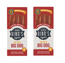 Dino's Famous The Spicy Big Dog Smoked Pork Hot Dogs 360g PACK OF 2