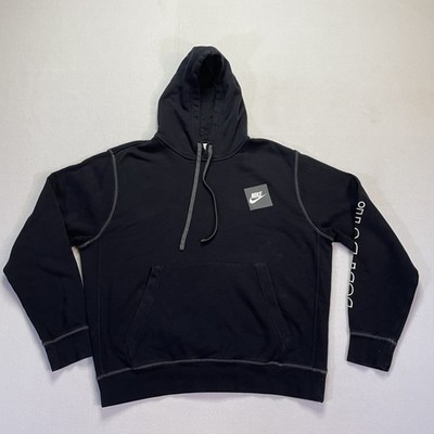 Nike Hoodie Mens Large DD6218-010 Just Do It Pullover Kangaroo Pocket Sportswear