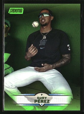 2025 Stadium Club Lime Green Eury Perez #131 Miami Marlins