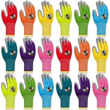 18 Pairs Kids Gardening Gloves Children Garden Glove Foam Rubber Coated Yard ...