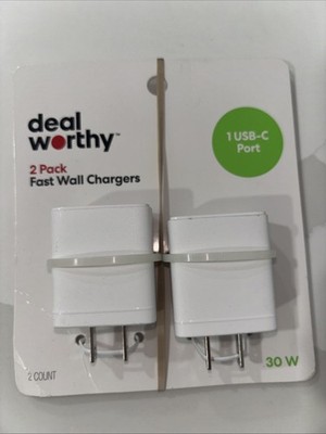 dealworthy  2-Pack Fast Wall Chargers, specifically the 30W Single Port USB