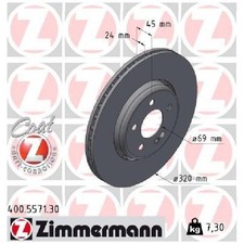 2x Zimmermann Scheibenbremse 26121088 hinten A2234233300