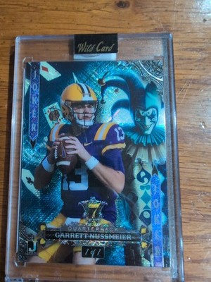  2024 Wild Card 7 Card Stud Full Art Joker Garrett Nussmeier 1/1 LSU Tigers