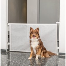 Barrière de sécurité enroulable pour chien, largeur jusqu'à 137 cm, hauteur 86 c