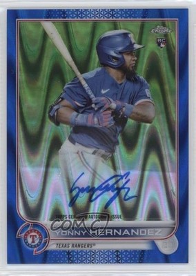2022 Chrome Rookie Blue RayWave Refractor 12/150 Yonny Hernandez Auto RC 0y9l
