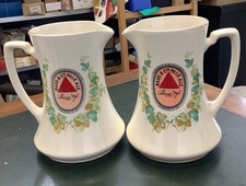 2x Vintage Pub Jug Bass & Co. Pale Ale Ceramic Wade Pottery Minton (pre-owned)