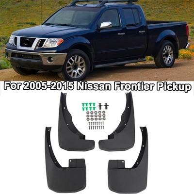 Front & Rear Splash Guards Mud Flaps for 2005-2015 Nissan Frontier Pickup 4-Door