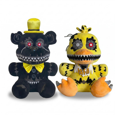 XSmart 7'' Duo Plush Set Nightmare Fredbear & Chica FNAF Five Nights at Freddy's