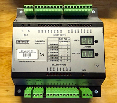 Motortech IS-BIN16/8 SPS I/O Modul CAN1 CAN Binär Ein-/Ausgänge 63.50.005
