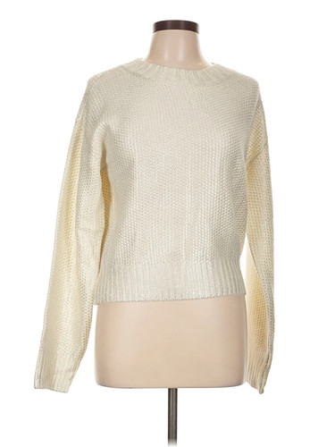 Bar III Women Ivory Pullover Sweater L