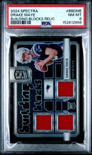 2024 PANINI SPECTRA BUILDING BLOCKS RELICS #BBDME DRAKE MAYE 57/99 PSA 8