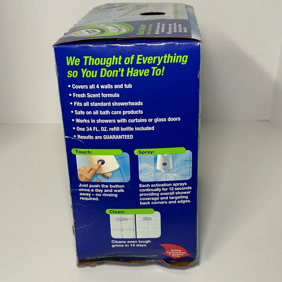 Scrubbing Bubbles Automatic Shower Cleaner Sealed One Button Dual Spray NEW - Image 4 of 4