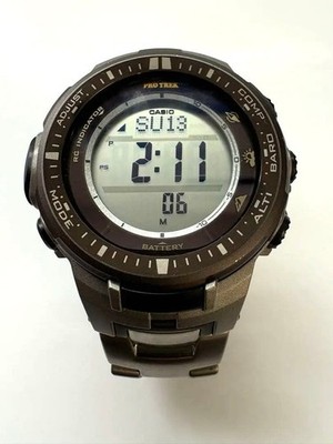 CASIO PRO TREK PRW-3000T-7JF Titanband Herrenuhr Top Zustand