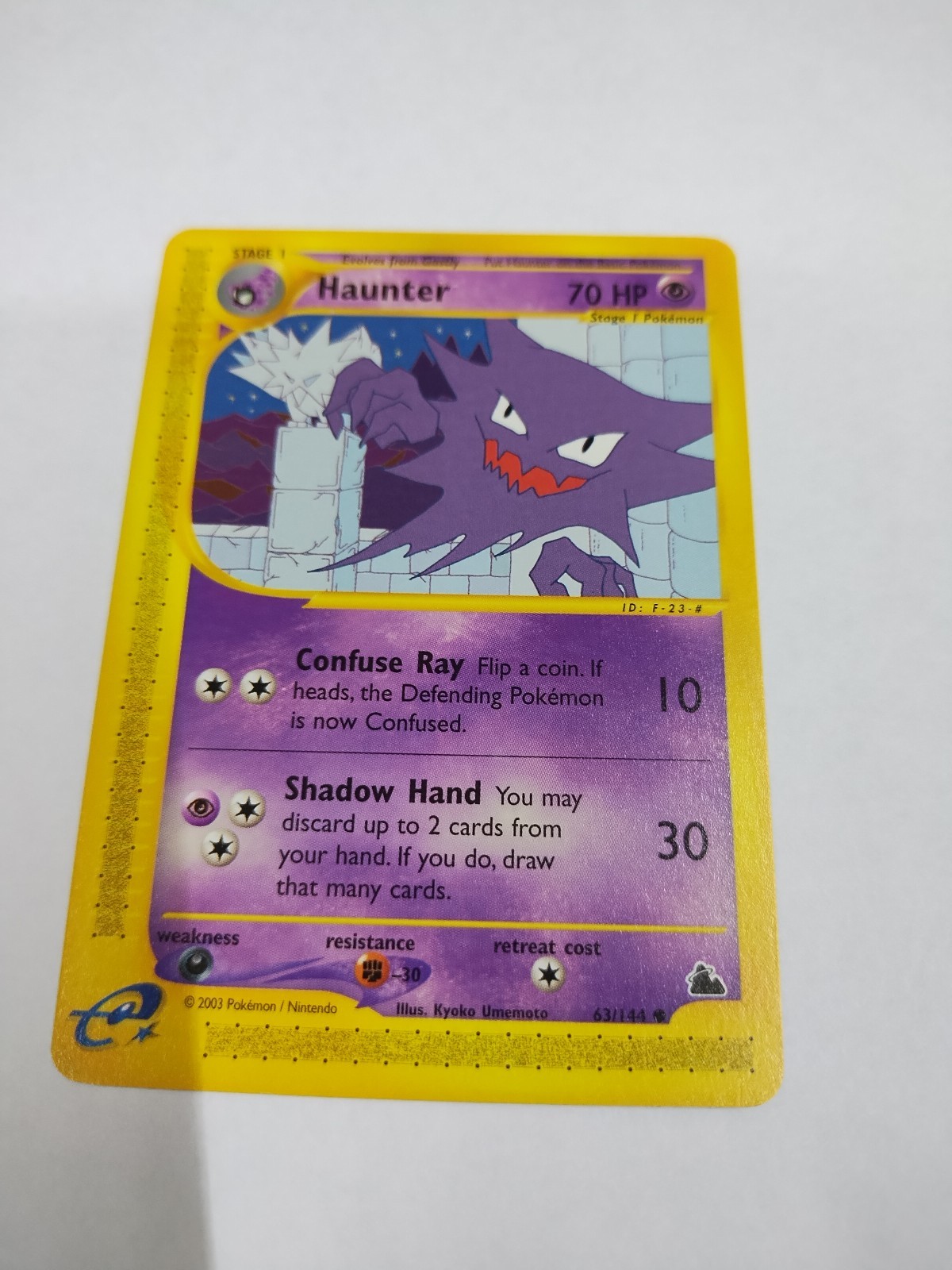 MINT Pokemon Skyridge Non-Holo Haunter 63/144 Card 