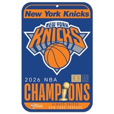 NEW YORK KNICKS 2026 NBA FINALS CHAMPIONS 11"X17" PLASTIC SIGN DURABLE POSTER