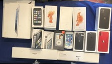 Large Lot Of 19 Apple Product Boxes Incl. I Phone, I Pad, Apple Watch iPod.