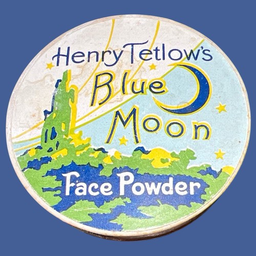 Antique 1910’s Face Powder Box Henry Tetlow's BLUE MOON