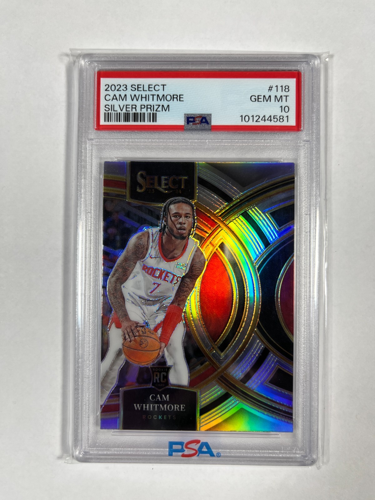 2023-24 Cam Whitmore Select Premier Silver Prizm RC #118 PSA 10