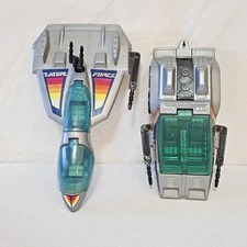 Gay Toys Inc 1980s Lot of 2 Laser Force - Spaceship & Land Cruiser (incomplete)