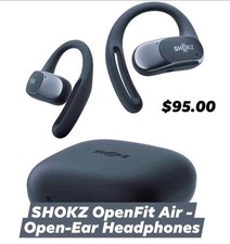 Shokz OpenFit Open-Ear Bluetooth True Wireless Earbuds - Black T910-ST-BK-US
