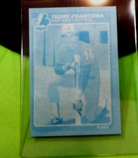 1985 FLEER BLUE LINE PROOF PRE PRODUCTION PAPER CARD SUPER RARE terry francona