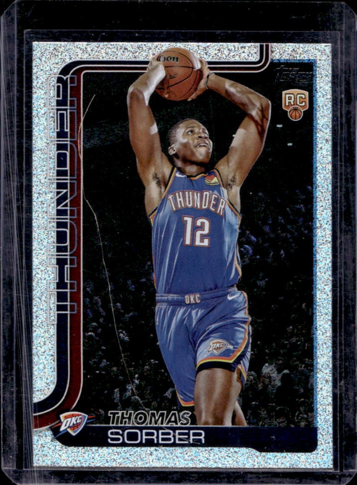 2025-26 Topps Thomas Sorber RC Sandglitter Rookie #215 Thunder