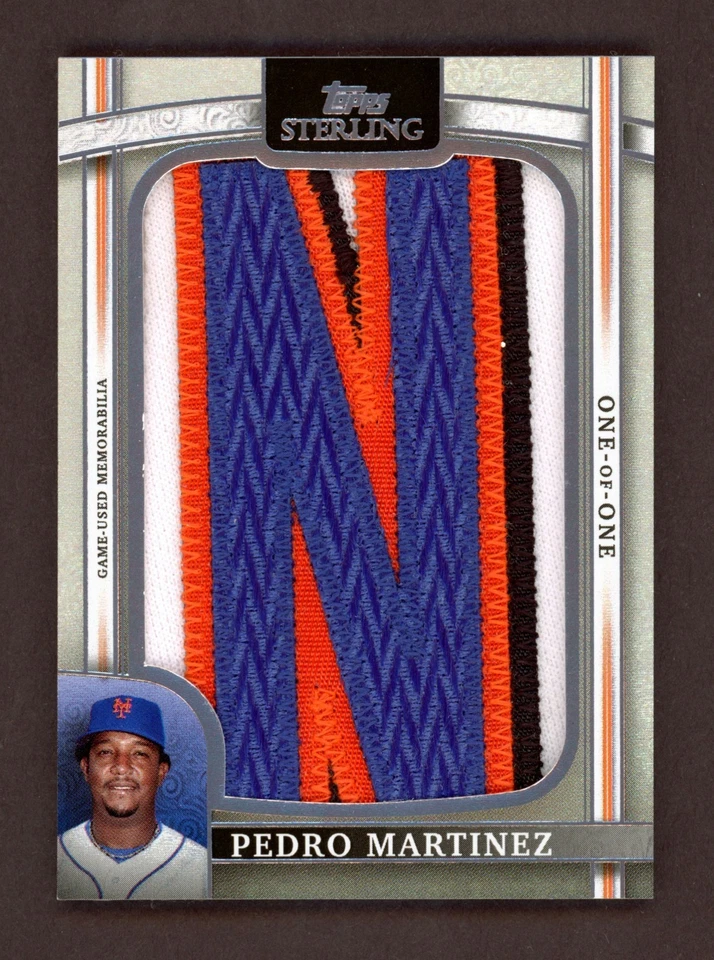 Pedro Martinez 2022 Topps Sterling Game-Used Jersey LETTER PATCH 1/1 HOF  - Image 2 of 3