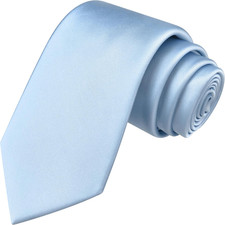 3.15"  8Cm  Mens Solid Satin Tie Pure Color Necktie for Business and Wedding  Gi