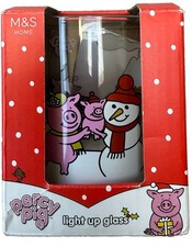 NEW M&S Percy Pig Boxed Light-up Christmas Glass Tumber