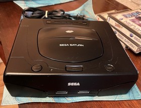SEGA Saturn MK-80000A FULLY TESTED and WORKING, Includes 3 Games, A/V Cable 