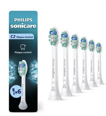 6-Pack Philips Sonicare C2 Electric Toothbrush Heads for Superior Plaque Control