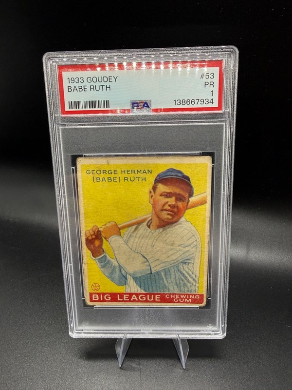 Babe Ruth 1933 Goudey PSA 1 GREAT COPY