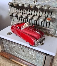 VTG Schuco Radio 4012 Windup Car/Music Box Maroon Complete Works US-Zone Germany