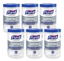 6- PURELL 934206CT 1-Ply  Disinfecting   Cleaning Wipes - White