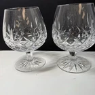 Waterford (2) Lismore Crystal Brandy Snifters / Glasses Goblets- Vintage-Heavy