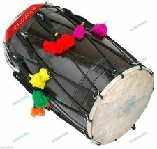 New Punjab Bhangra Dhol Wedding Mango Wood Musical Instrument With Bag
