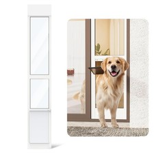 Dog Door for Sliding Glass Door, Adjustable Height 75 4/5" to 80 3/10" Slidin...