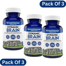 Dynamic Brain Supplement – Memory, Focus, Clarity, 41 Nootropics, (Pack of 3)