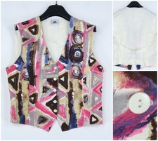 Womens Waistcoat Small Size US 6 EU 36 NEW FAST Graphic Formal Dress Vest