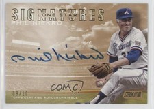 2016 Topps Stadium Club Lone Star Signatures Gold /10 Phil Niekro Auto HOF 12xz