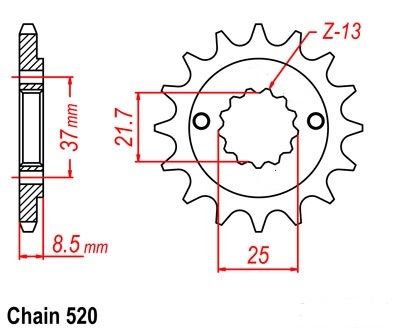 Honda XR650L 15/45 Sprocket and EK SRO O-RING CHAIN SET / KIT STOCK GEARING - Picture 2 of 3