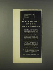 1956 F.A.O. Schwarz Toys Ad - We do, too, stock stockades