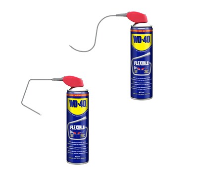 2 x 400ml WD 40 FLEXIBLE SMART STRAW Rostlöser Schmiermittel Flex Rohr Sprühdose