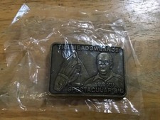 THE MEADOWLANDS BUD DELP SPECTACULAR BID BELT BUCKLEVINTAGE COLLECTIBLE SEALED