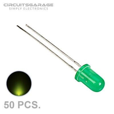 50 X 5mm Bright Colored Green Light Emitting Diode LED Bulb - USA